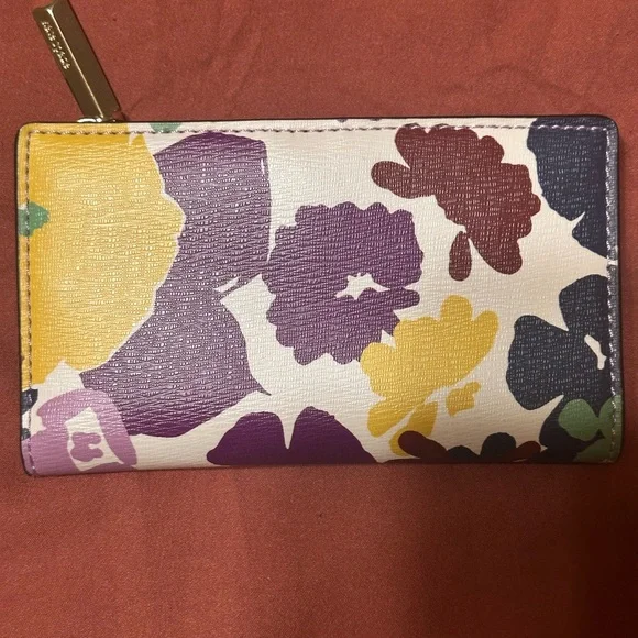 Kate Spade Multicolor Floral Wallet - Purple, Yellow, Green - Picture 2 of 6